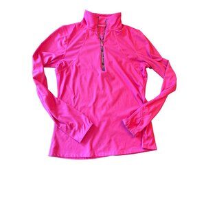 Juicy Couture Sport Pink Quarter-Zip Pullover Top M Athletic Workout